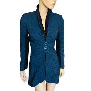Annan Stretton Blazer Jacket Made in New Zealand Size S Stretchy Buttons Closure